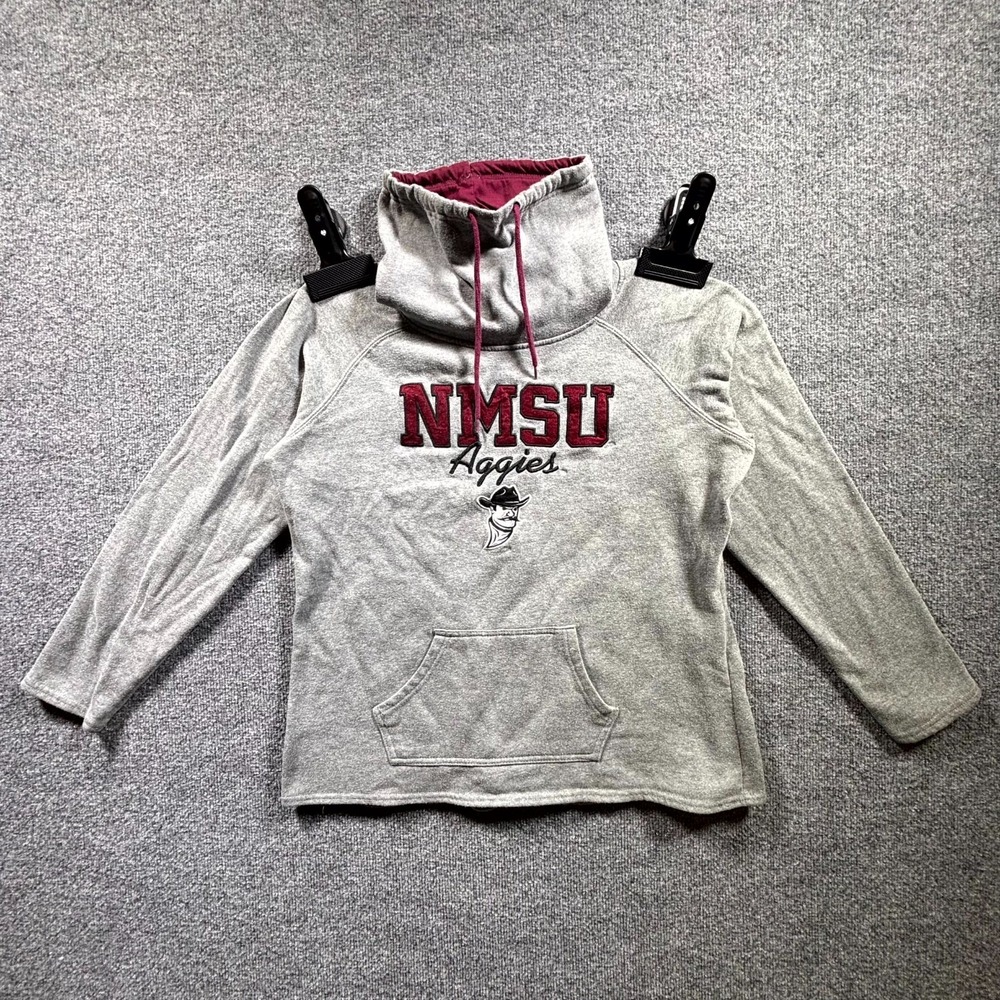 NCAA NMSU Aggies Colosseum Sweatshirt Women's XL Gray Football Team Funnel Neck